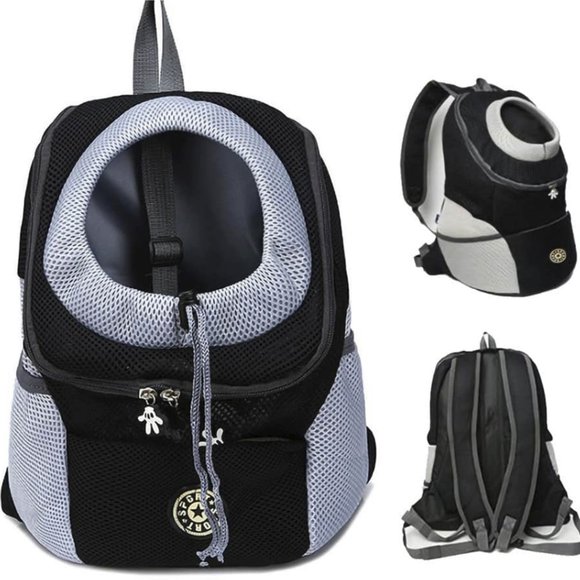 Pet Carrier Backpack for Dogs - Black and Gray - Picture 1 of 3